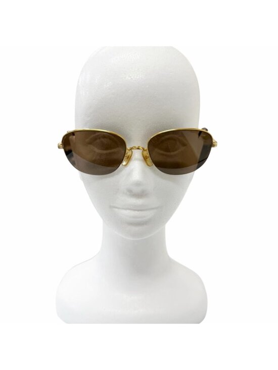 Cartier 140 Trinity Half Rim Sunglasses Eyewear Gold Bordeaux 55 18 Case main image 8